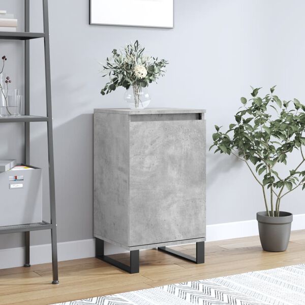 vidaXL Buffet gris b&eacute;ton 40x35x70 cm bois d'ing&eacute;nierie