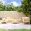 vidaXL Salon de jardin 9 pcs Bois de pin massif