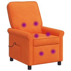vidaXL Fauteuil de massage inclinable Orange 69 x 95 x 101 cm Tissu