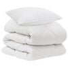 vidaXL Couette avec oreiller 2 pcs Blanc Microfibre