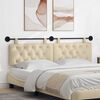 vidaXL T&ecirc;te de lit suspendue Montage mural Cr&egrave;me 170 x 55 x 7 cm tissu