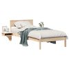 vidaXL Cadre de lit avec t&ecirc;te de lit Marron 100 x 200 cm Pin massif