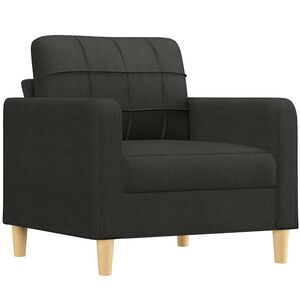 vidaXL Fauteuil Noir 60 cm Tissu