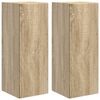 vidaXL Meuble TV mural 2 pc Sonoma Bois d'ing&eacute;nierie
