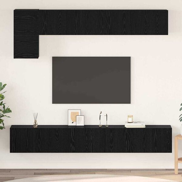 vidaXL Ensemble meuble TV 5 pcs Chêne noir Bois d'ingénierie