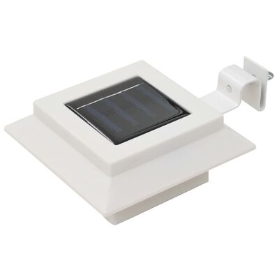 vidaXL Lampes solaires à LED carrées d'extérieur 12 pcs 12 cm Blanc