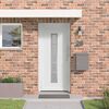 vidaXL Porte Frontale Blanc PVC