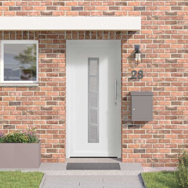 vidaXL Porte Frontale Blanc PVC