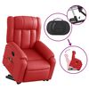 vidaXL Fauteuil inclinable de massage Rouge Similicuir