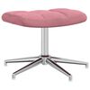 vidaXL Chaise de relaxation avec tabouret Rose Velours