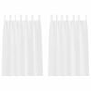 vidaXL Rideau en Voile 2 pcs Blanc 140 x 140 cm Polyester