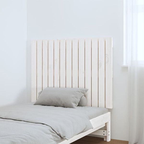 vidaXL Tête de lit murale Blanc 82,5x3x60 cm Bois massif de pin