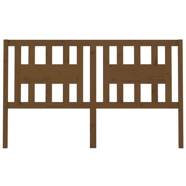 vidaXL T&ecirc;te de lit Marron miel 156x4x100 cm Bois massif de pin