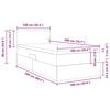 vidaXL Lit avec rangement et matelas avec matelas Cr&egrave;me 100 x 200 cm