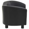 vidaXL Canapé pour chien Noir 67x41x39 cm Similicuir