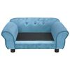 vidaXL Canapé pour chien Turquoise 72x45x30 cm Peluche