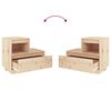 vidaXL Tables de chevet 2 pcs Gris 60x34x51 cm Bois de pin solide