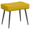 vidaXL Chaise de relaxation avec tabouret jaune velours