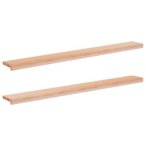vidaXL Appuis de fen&ecirc;tre 2 pc Naturel 140 x 15 x 2 cm