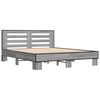 vidaXL Cadre de lit sans matelas sonoma gris 150x200 cm