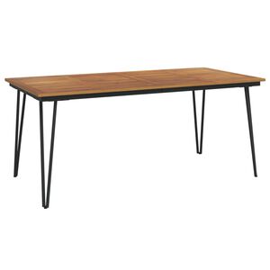 vidaXL Table de jardin avec pieds &eacute;pingle &agrave; cheveux 180x90x75 acacia