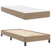 vidaXL Cadre de lit avec matelas Cappuccino 90 x 190 cm tissu