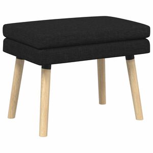 vidaXL Banc &agrave; double couche Noir 60 x 40 x 46 cm Tissu