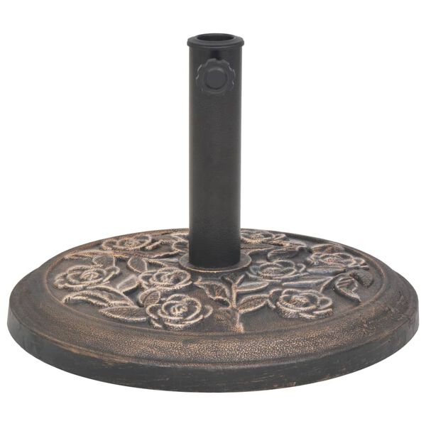 vidaXL Socle de parasol R&eacute;sine Rond Bronze 9 kg