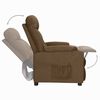 vidaXL Fauteuil inclinable Marron Tissu