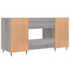 vidaXL Bureau sonoma gris 140x50x75 cm bois d'ingénierie