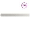 vidaXL Bordures de pelouse 10 pcs 10x103 cm acier inoxydable