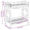 vidaXL Chariot &agrave; vin avec roues Naturel 85 x 50 x 93 cm Bambou
