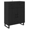 vidaXL Haut Armoire avec tiroir 2 pcs Ch&ecirc;ne noir 69,5 x 34 x 180 cm