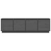 vidaXL Meuble TV Gris 156x37x45 cm Bois de pin massif