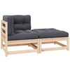 vidaXL Salon de jardin 2 pcs avec coussins Bois de pin massif