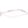 vidaXL Dessus de table &agrave; bord vivant 80x60x3,8 cm bois massif manguier