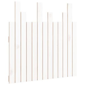 vidaXL T&ecirc;te de lit murale Blanc 82,5x3x80 cm Bois massif de pin