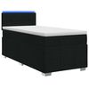 vidaXL Lit boxspring avec matelas Noir 100 x 200 cm Tissu