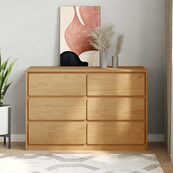 vidaXL Commode SAUDA ch&ecirc;ne 111x43x73,5 cm bois de pin massif