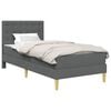 vidaXL Cadre de lit avec matelas Gris fonc&eacute; 80 x 200 cm tissu