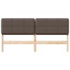 vidaXL T&ecirc;te de lit capitonn&eacute;e Marron et Taupe 200 cm Pin massif