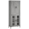 vidaXL Buffet haut Sonoma gris 69,5x34x180 cm Bois d'ing&eacute;nierie