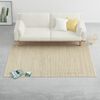 vidaXL Tapis Laine et chanvre 120 x 170 cm Naturel/Blanc