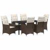 vidaXL Ensemble de salle &agrave; manger pour jardin 7 pcs Marron polyrotin
