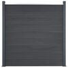 vidaXL Ensemble de panneaux de clôture gris 699x186 cm WPC