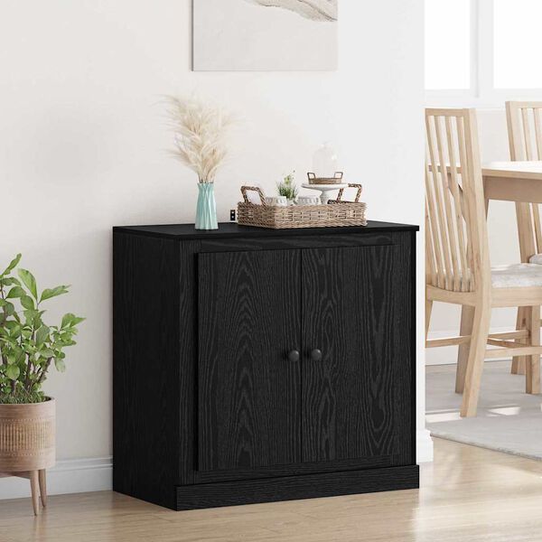vidaXL Buffet Ch&ecirc;ne noir 70 x 35,5 x 67,5 cm Bois d'ing&eacute;nierie
