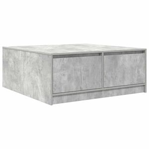 vidaXL Table basse avec tiroirs gris b&eacute;ton 100x100x40 cm