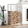 vidaXL Portant de bois de chauffage 50x28x94 cm acier inoxydable