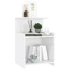 vidaXL Tables de chevet 2 pcs Blanc brillant 40x35x60 cm Agglom&eacute;r&eacute;