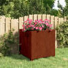 vidaXL Jardini&egrave;re avec pieds Rouill&eacute; 50x50x50 cm Acier corten